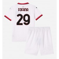 AC Milan Youssouf Fofana #29 Bortedraktsett Barn 2024-25 Kortermet (+ Korte bukser)